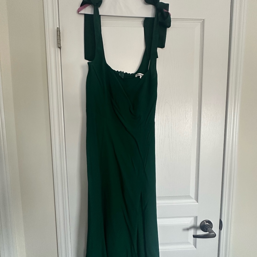 Reformation Twilight Dress Emerald - Size 6